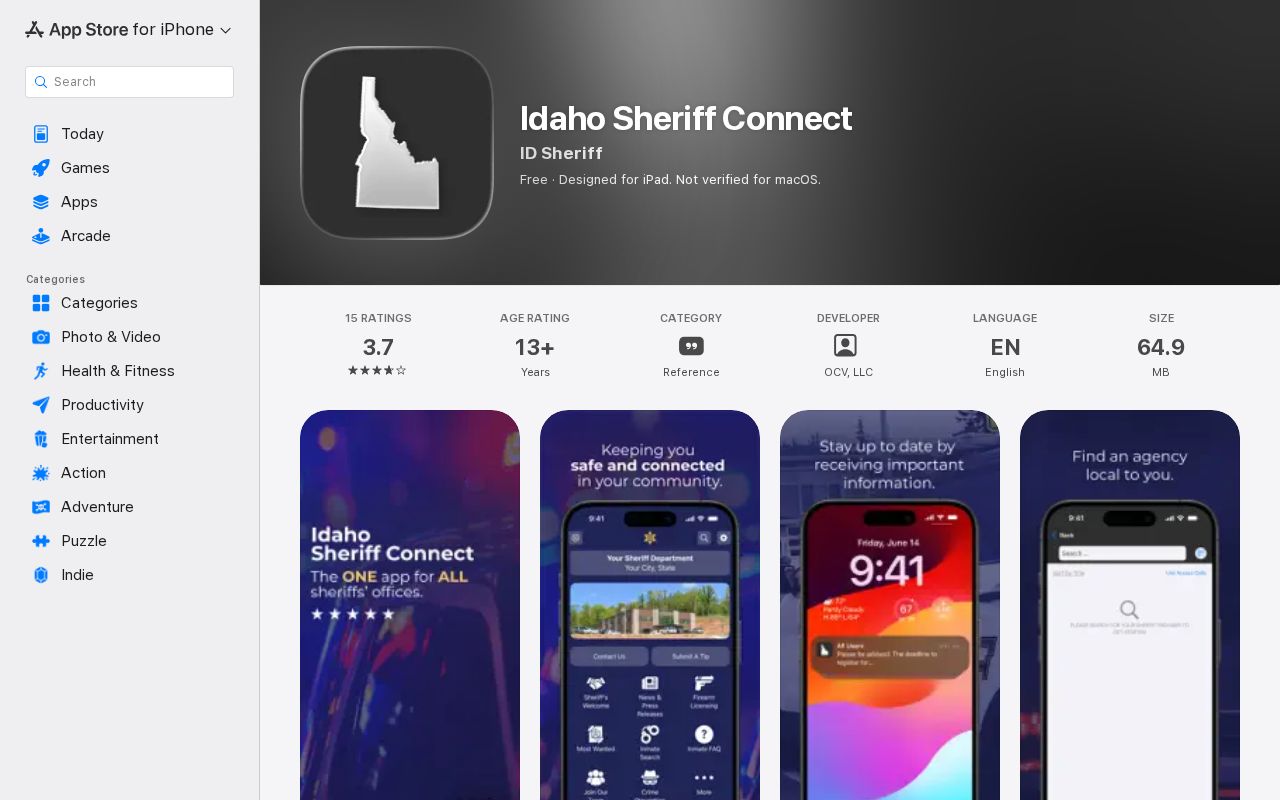 Idaho Sheriff Connect application listing used for Benewah County arrest information